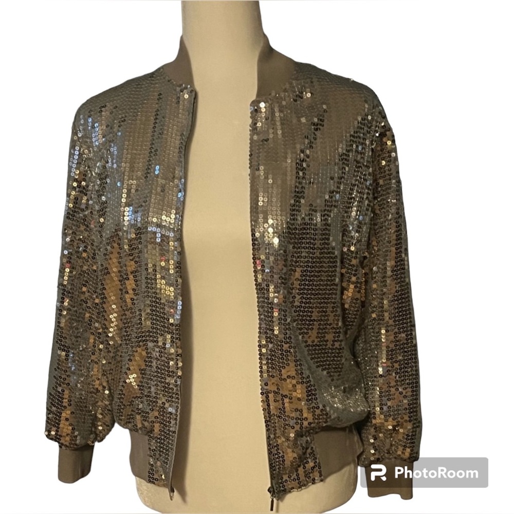 WD.NY Ladies sequin baseball jacket